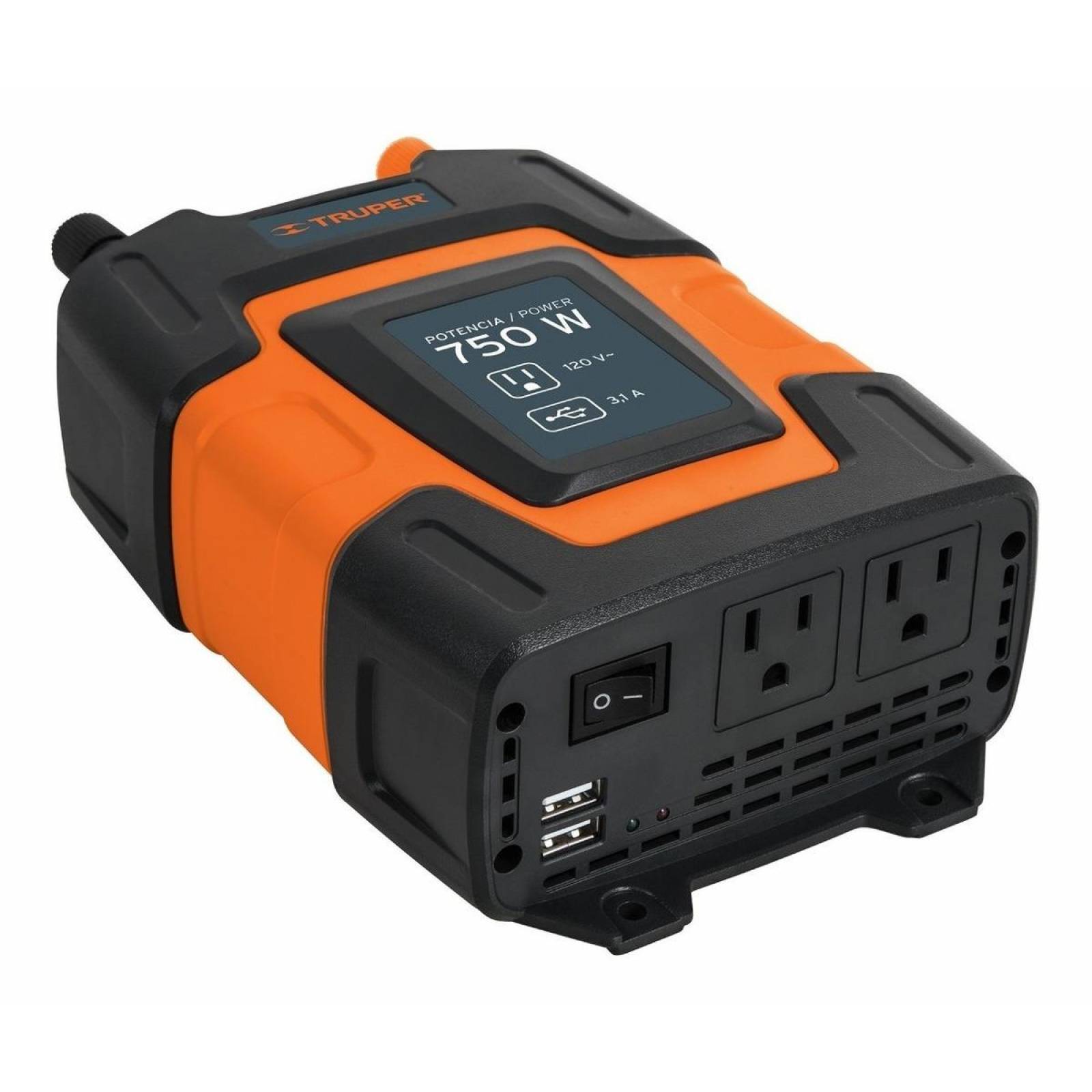 Inversor de corriente de 750 W con puertos USB, Truper 