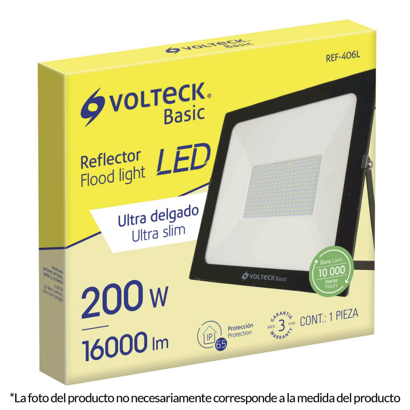 Reflector ultra delgado de LED, 100 W Volteck 