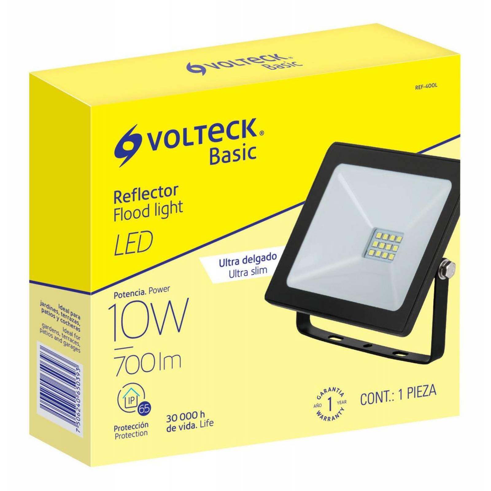 Reflector De Led Ultra Delgado 10 W Volteck 