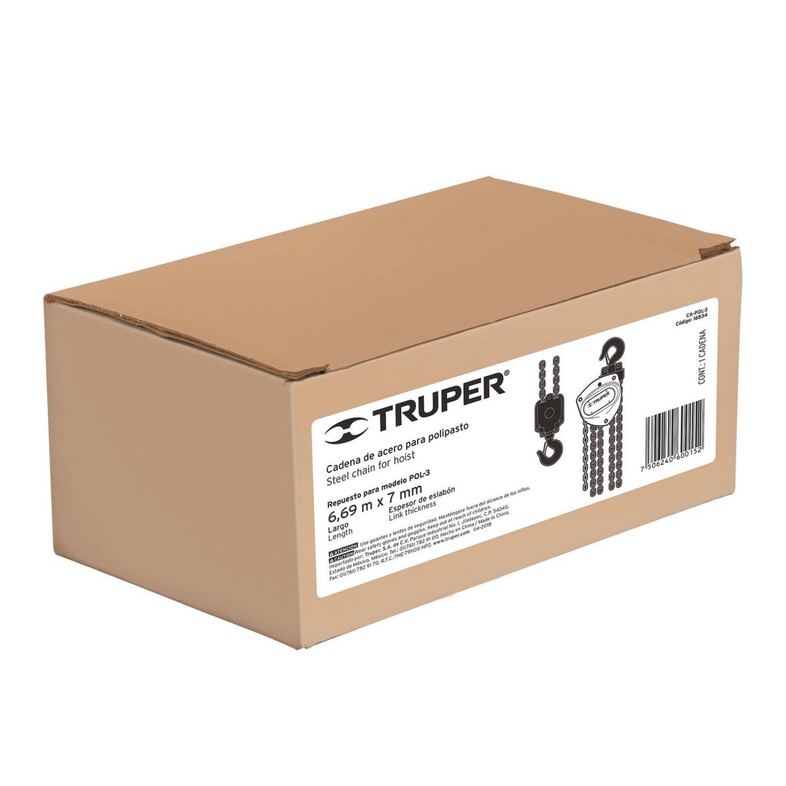 Cadena para polipasto POL-3 Truper 