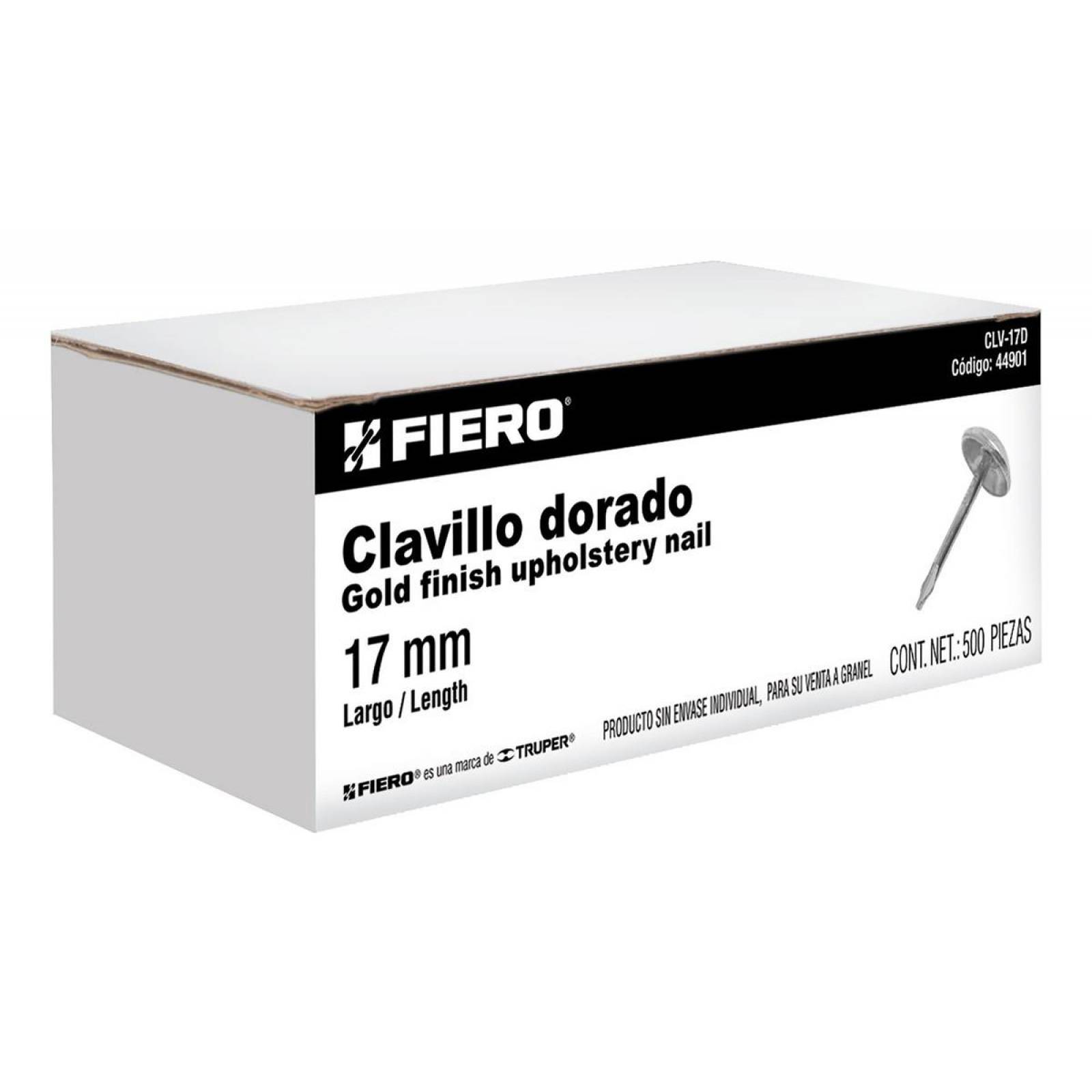 Clavillo Dorado 17mm Fiero 