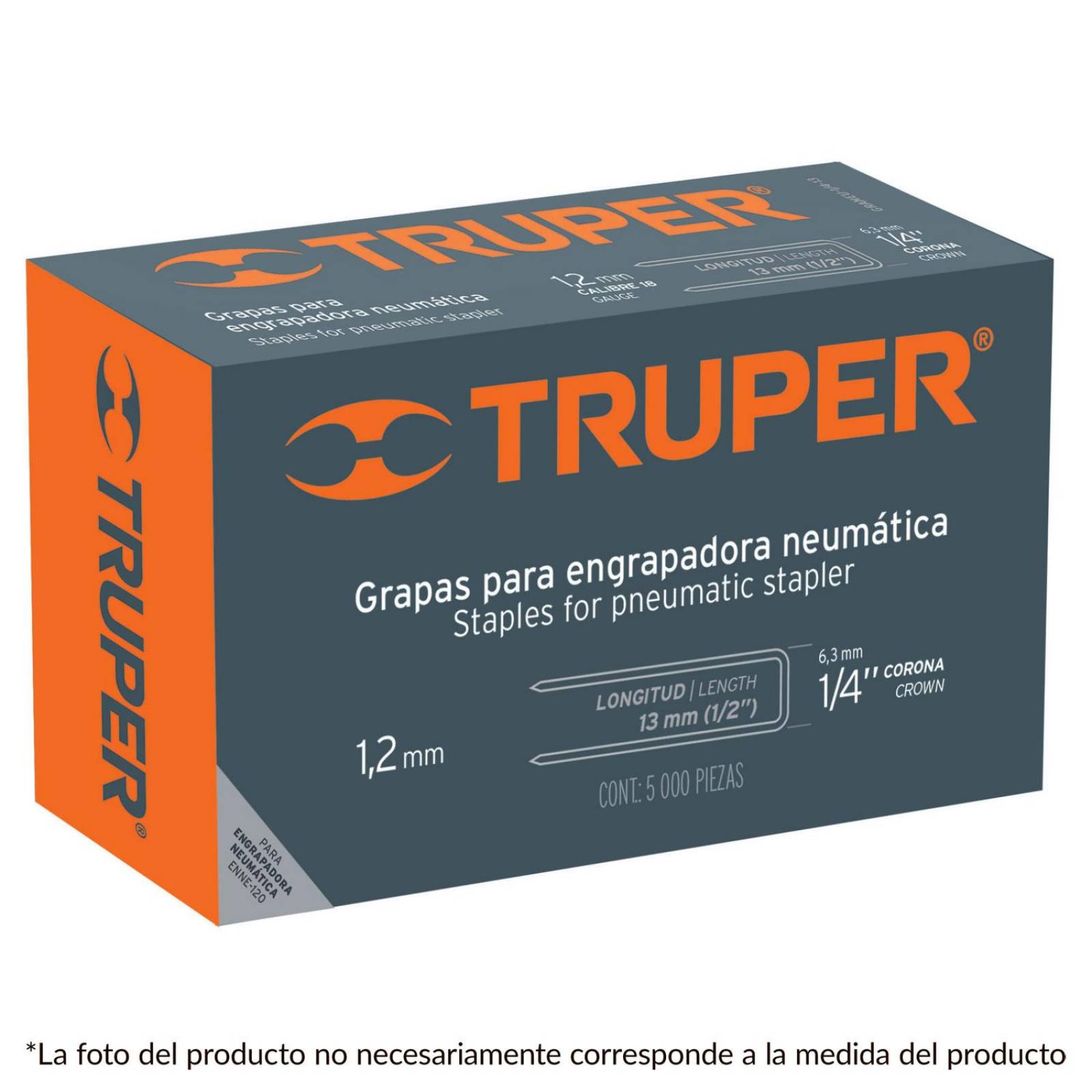 Grapas Para Engrapadora Neumática Eneu-1/4 28 Truper
