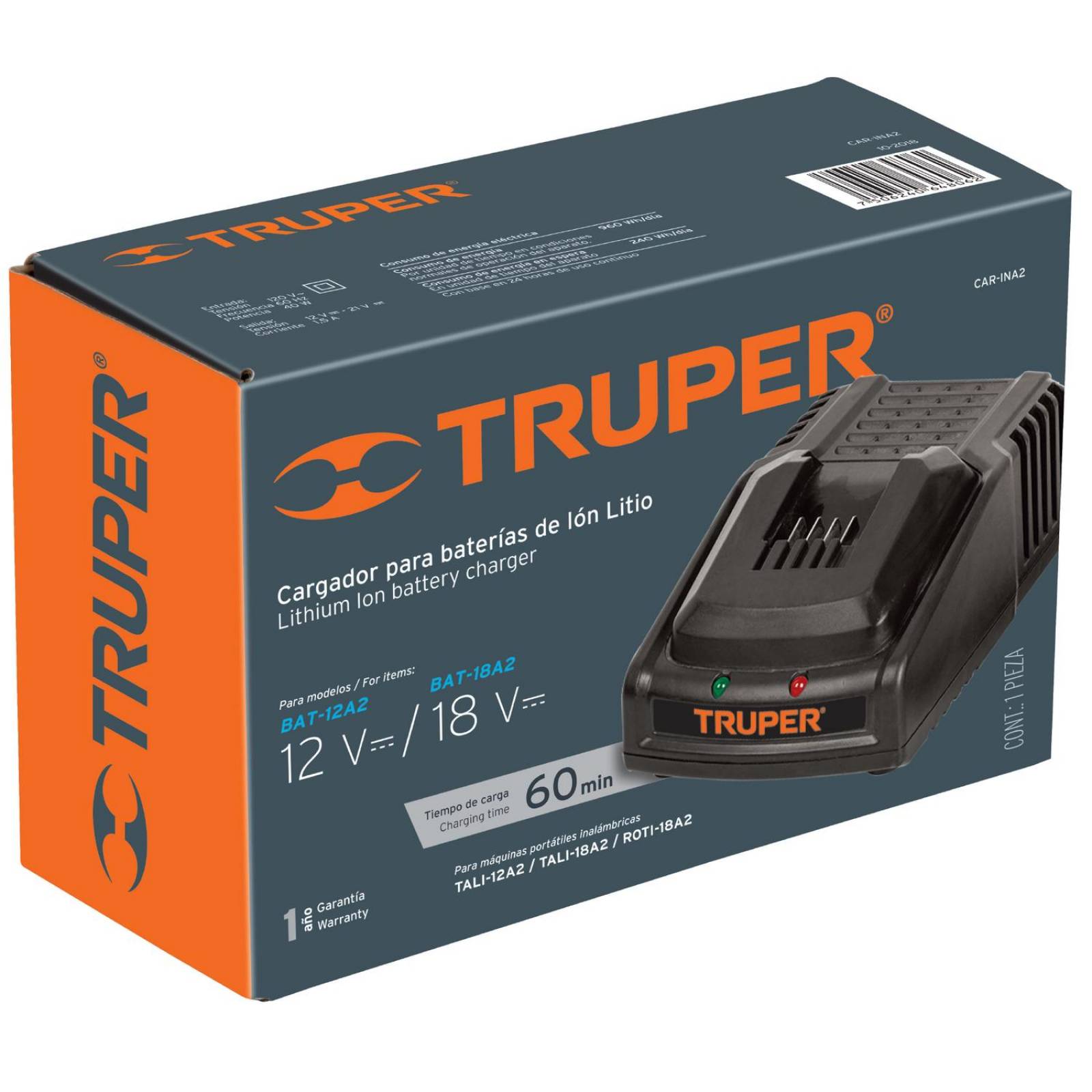 Cargador De Baterías Ión Litio De 12 A 18 V Truper