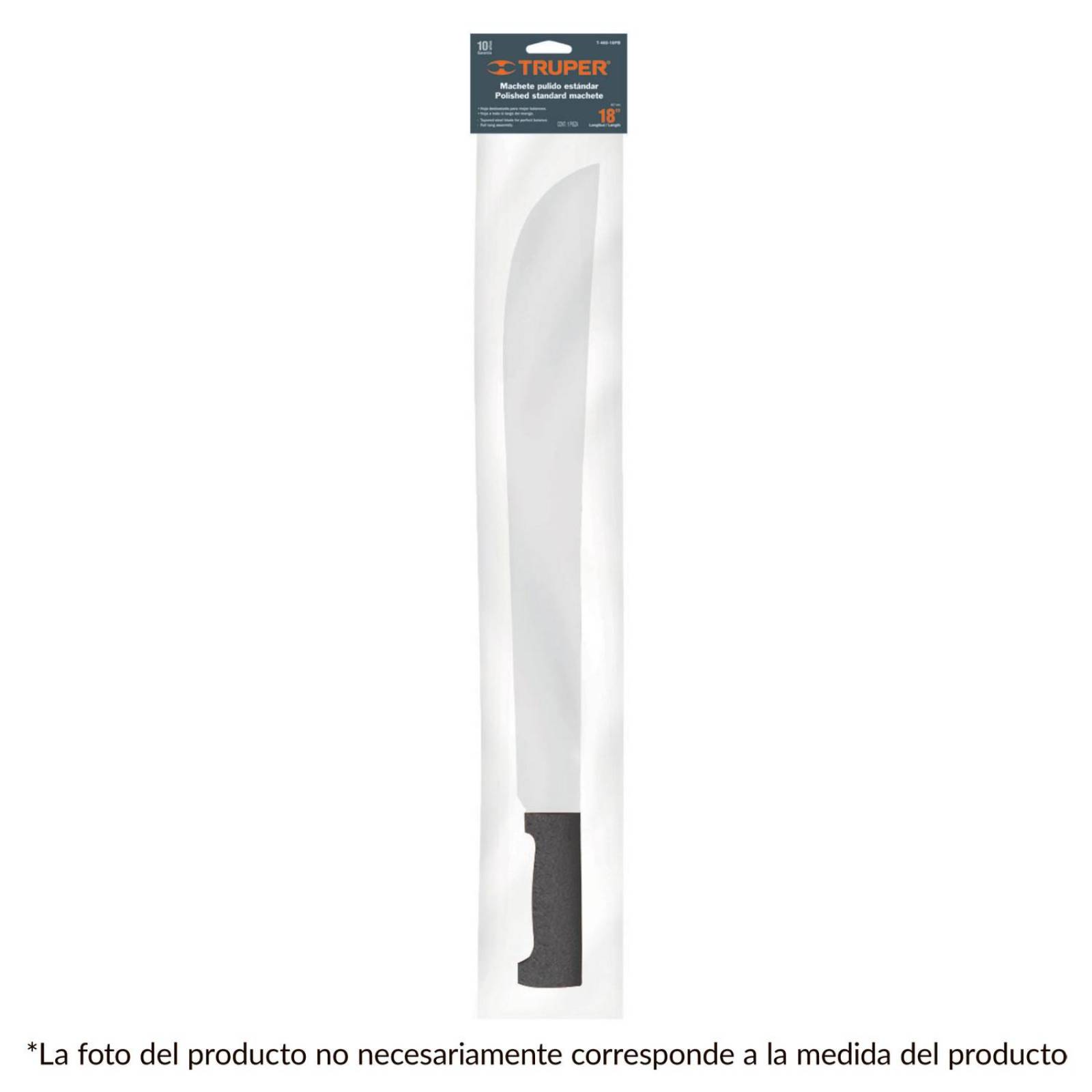 Machete Estándar 18' Cacha Naranja Caballete Truper 