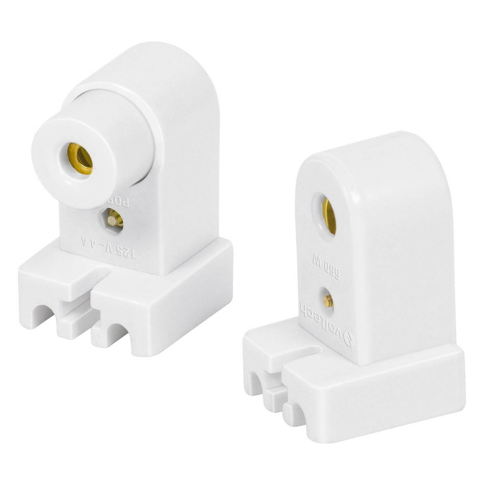 Portalámpara De Plástico Slim Line Bolsa 2 Pz Volteck