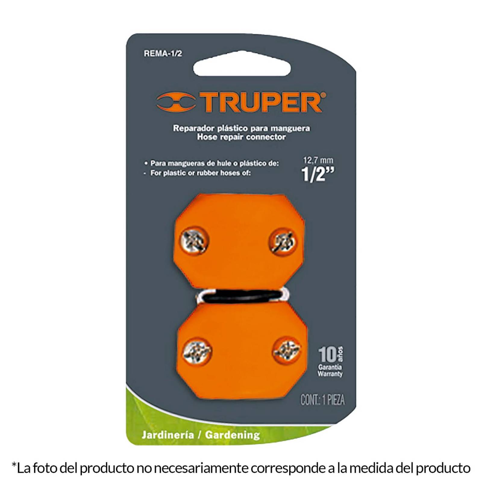 Conector Plástico Macho 1/2' Truper 