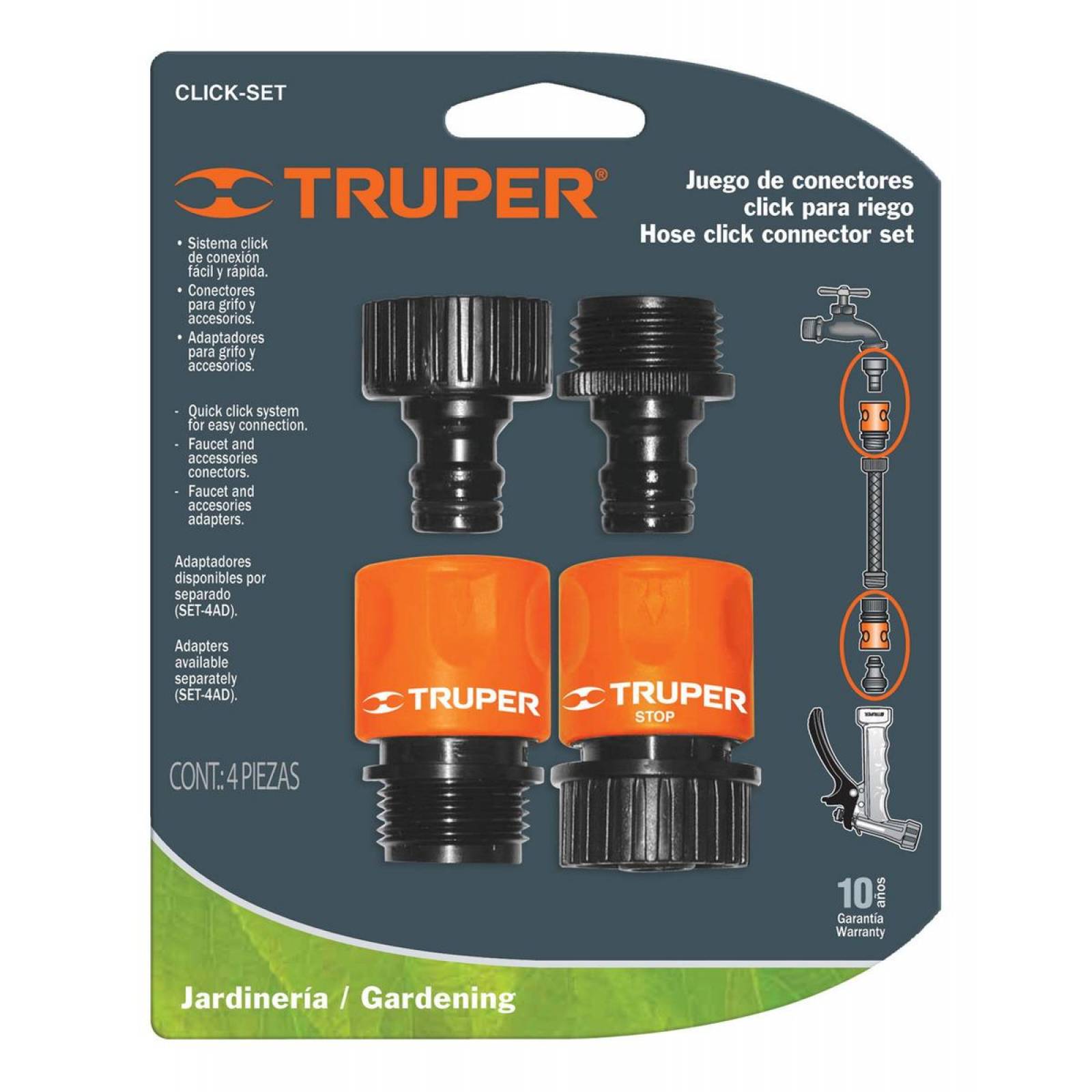 Juego De 2 Conectores Rápidos Entrada 3/4' Truper 