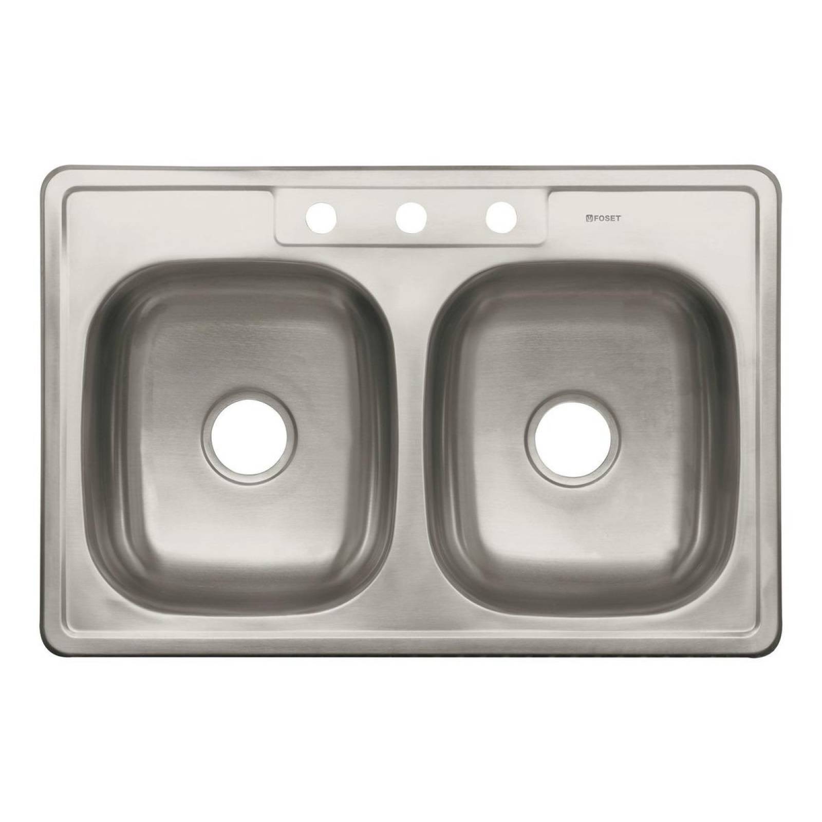 Tarja de empotrar doble tina 86 x 56 cm, Foset 