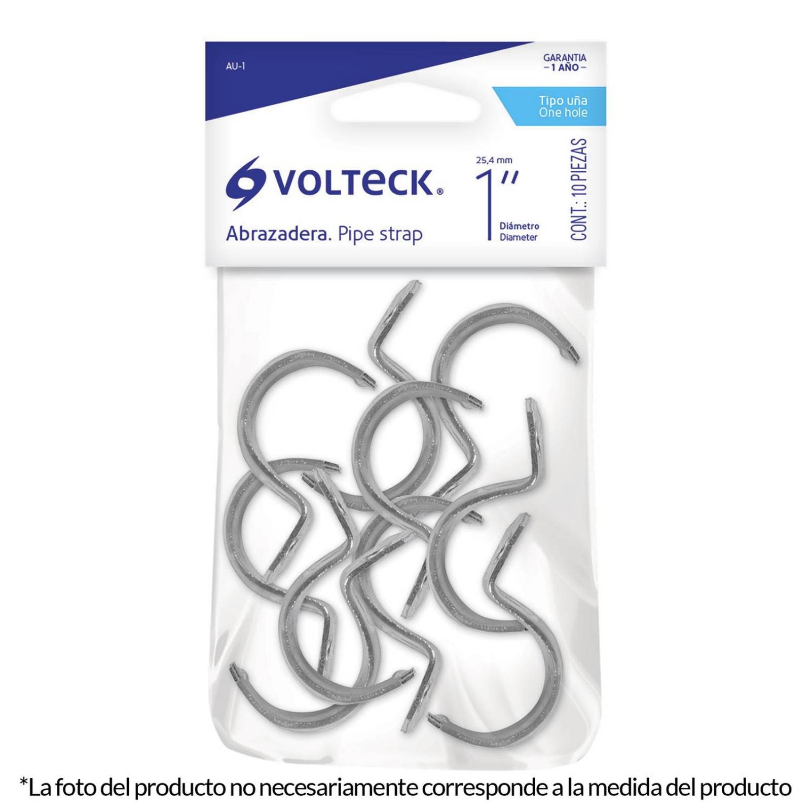 Abrazadera De Tubo Tipo Uña 3/4'10pzas Volteck 