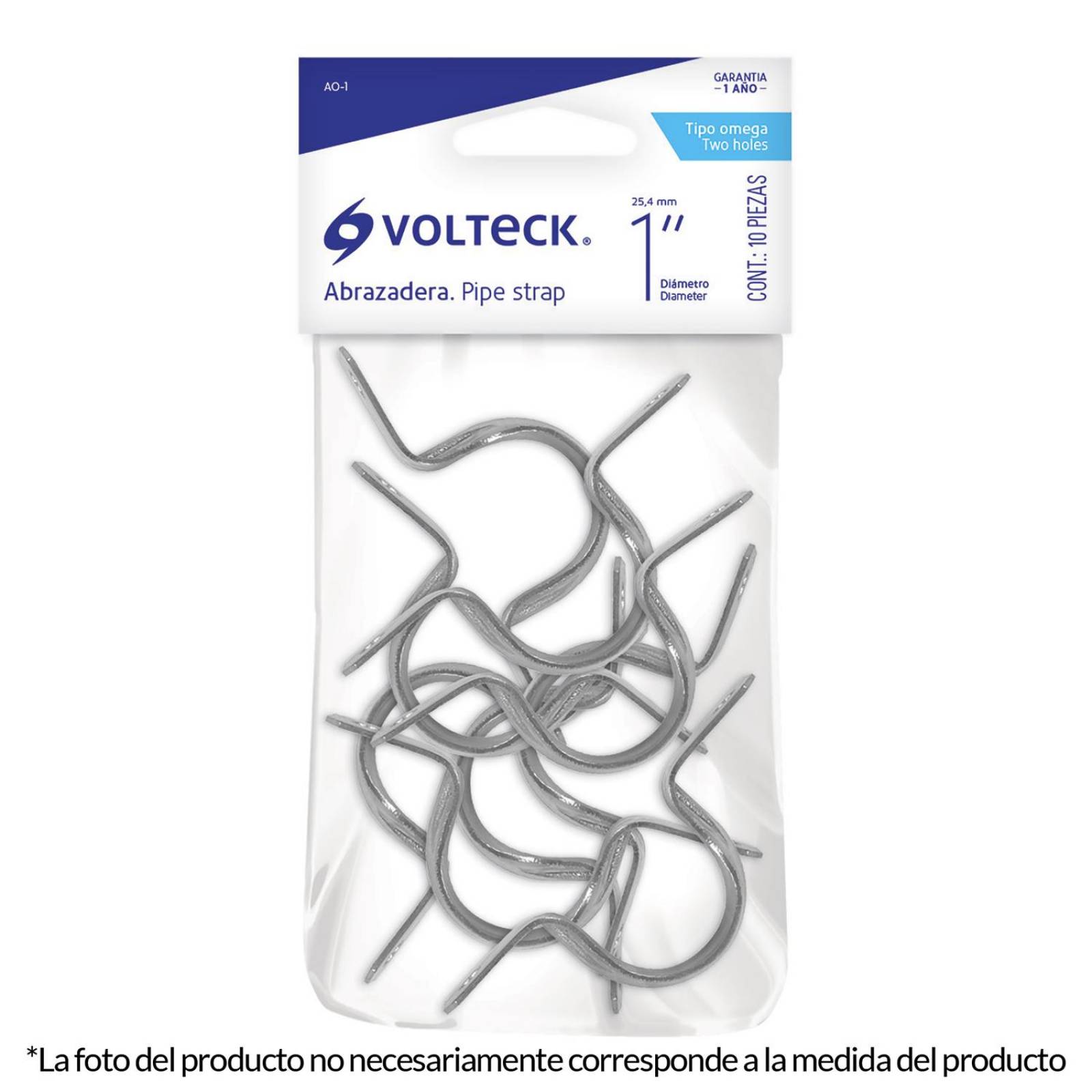 Abrazadera Tubo Tipo Omega 4 5pzas Volteck