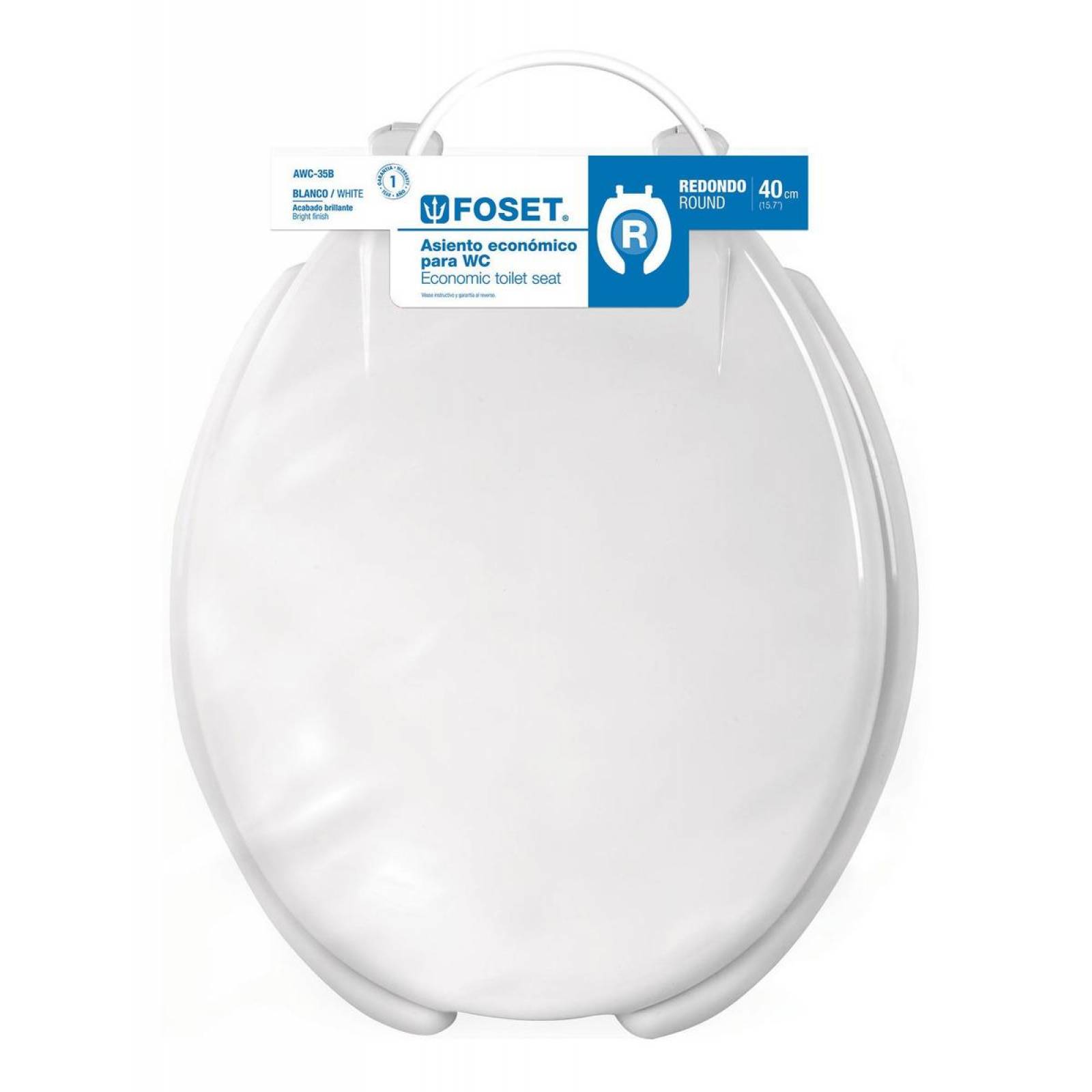 Asiento Económico Para Wc 35 Cm Blanco Foset 