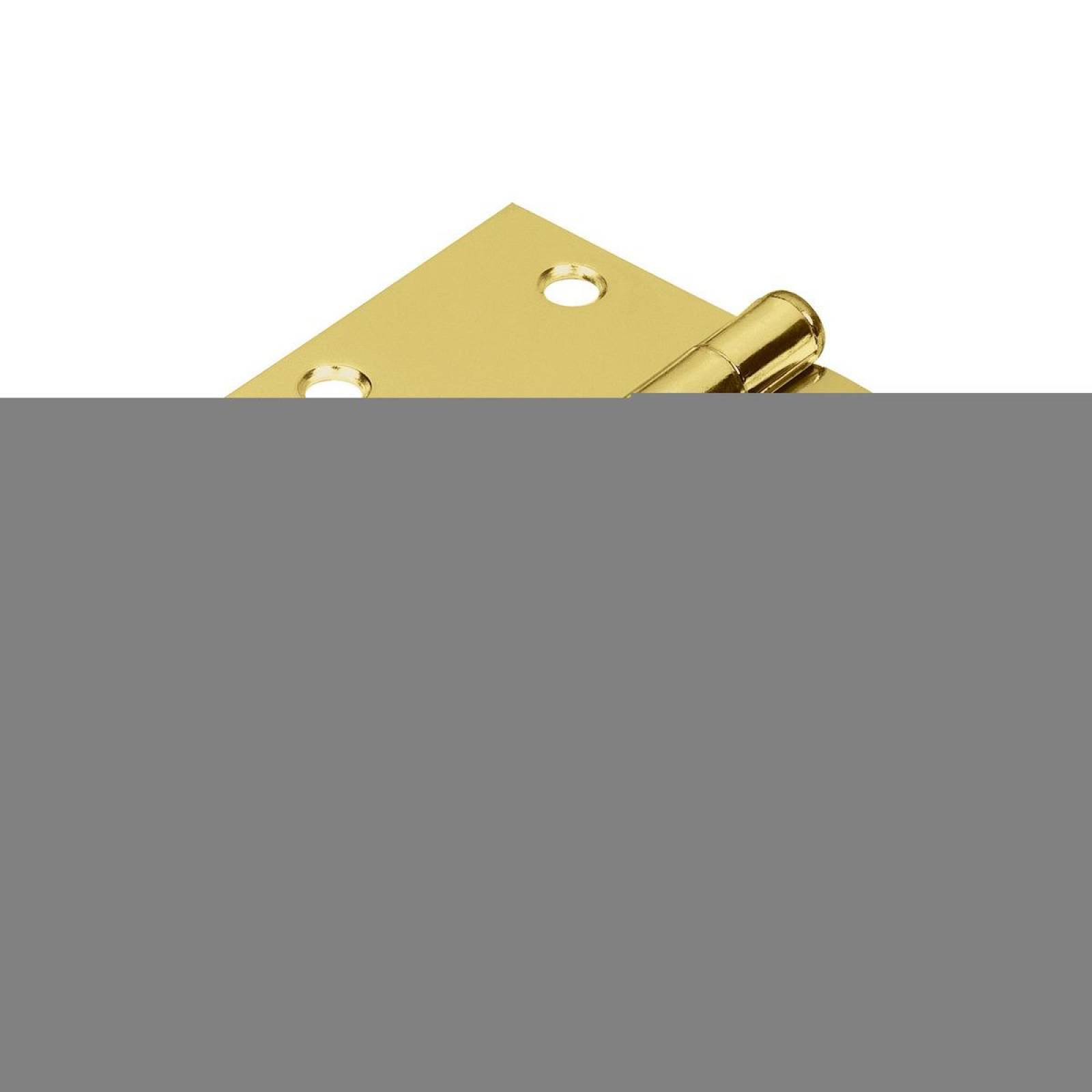 Bolsa con 2 bisagras cuadradas 3", acero latonado, Basic 