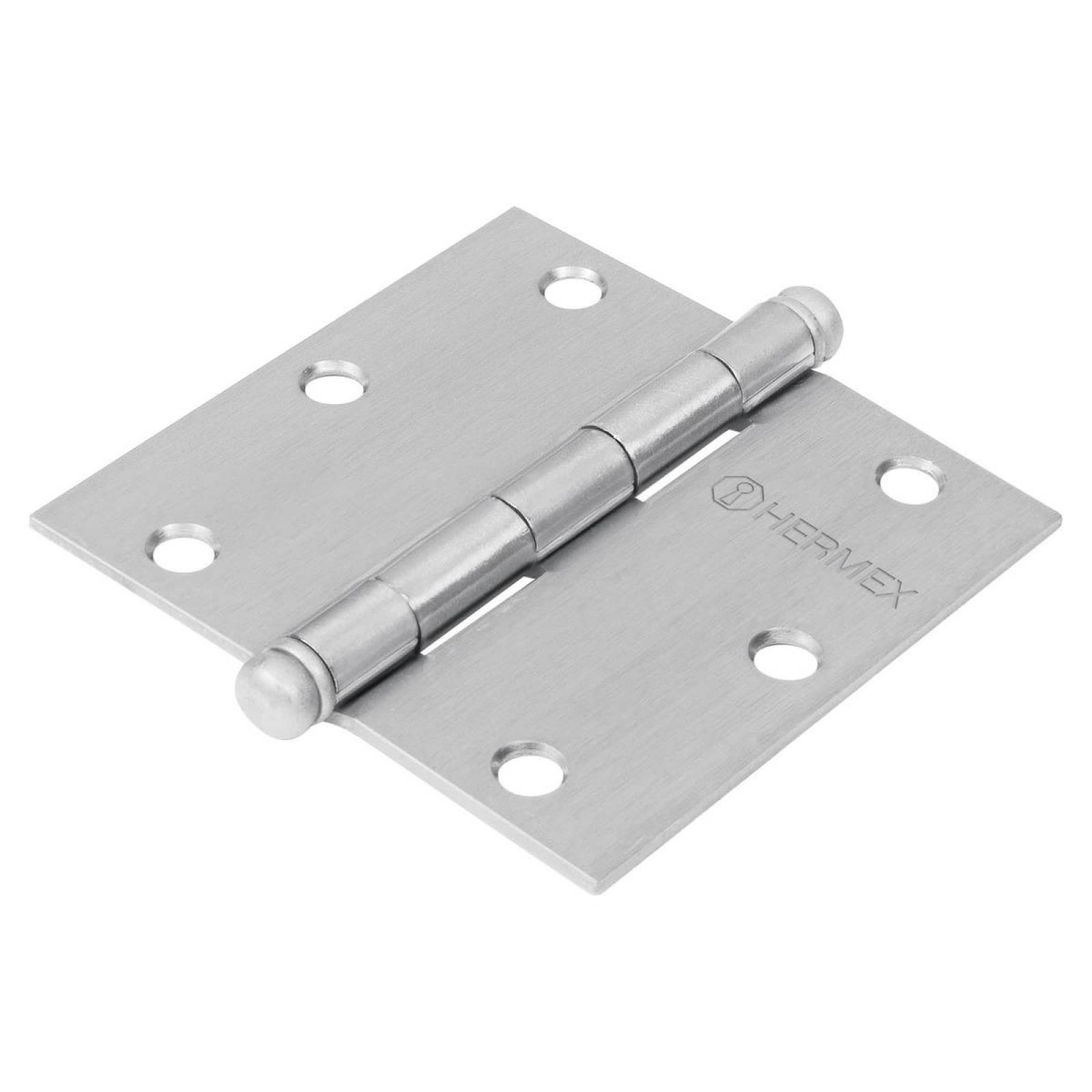 Bisagra Cuadrada 3-1/2' Mate Redonda Hermex 