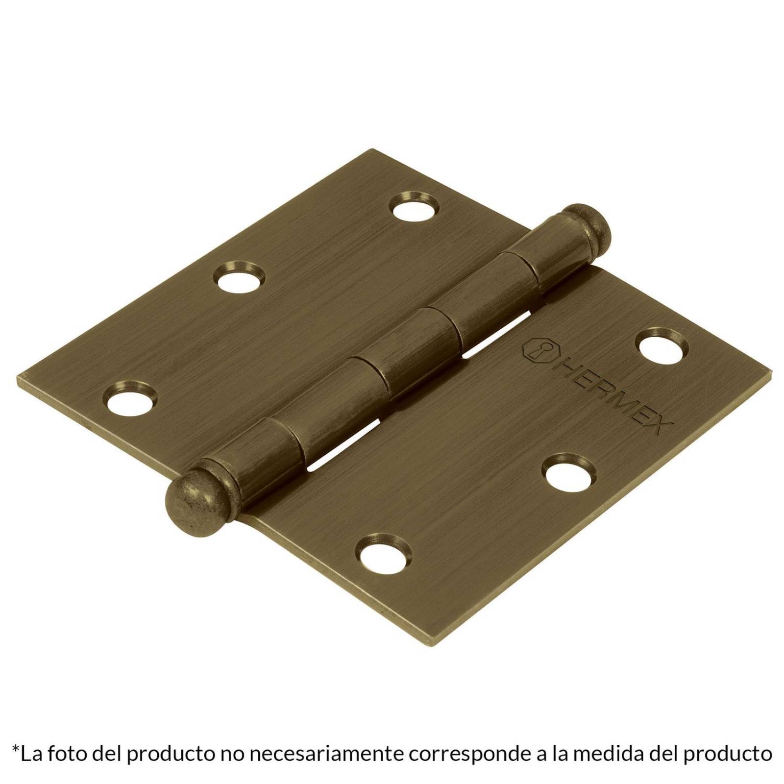 Bisagra Cuadrada 3' Antiguo Redonda Hermex 