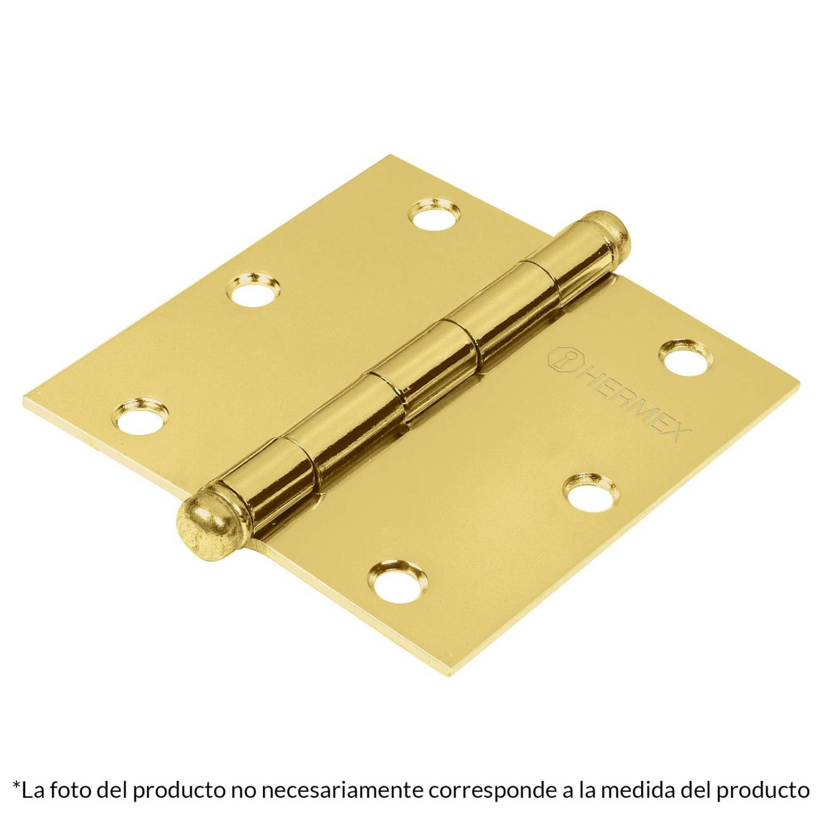 Bisagra Cuadrada 3' Latonado Redonda Hermex 