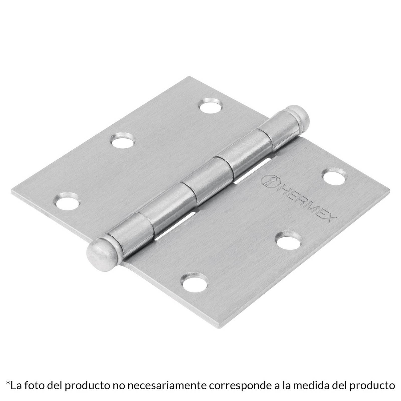 Bisagra Cuadrada 4' Mate Redonda Hermex
