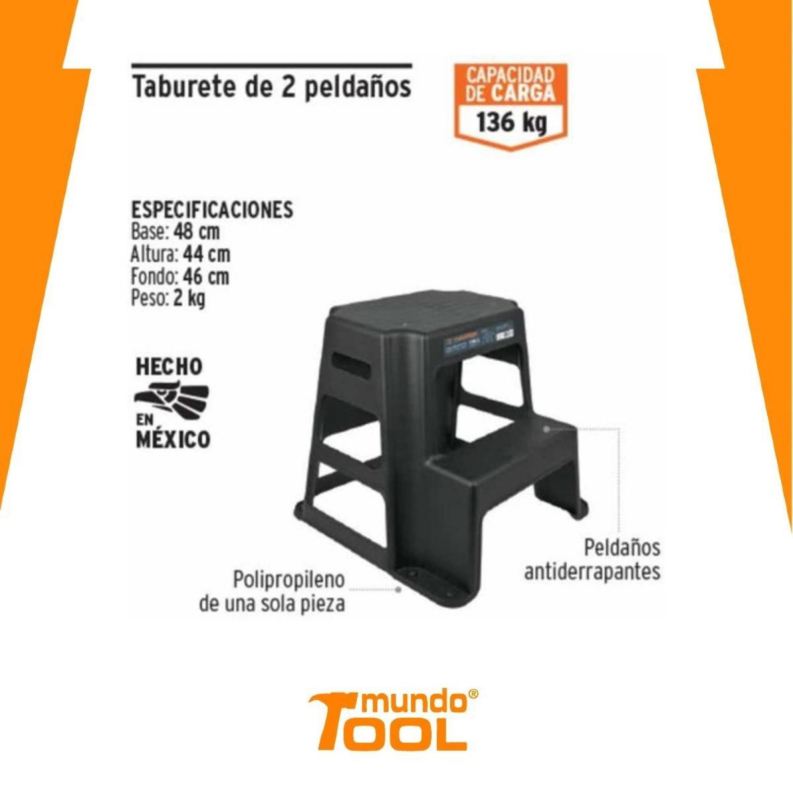 Taburete de 2 peldaños, Truper 