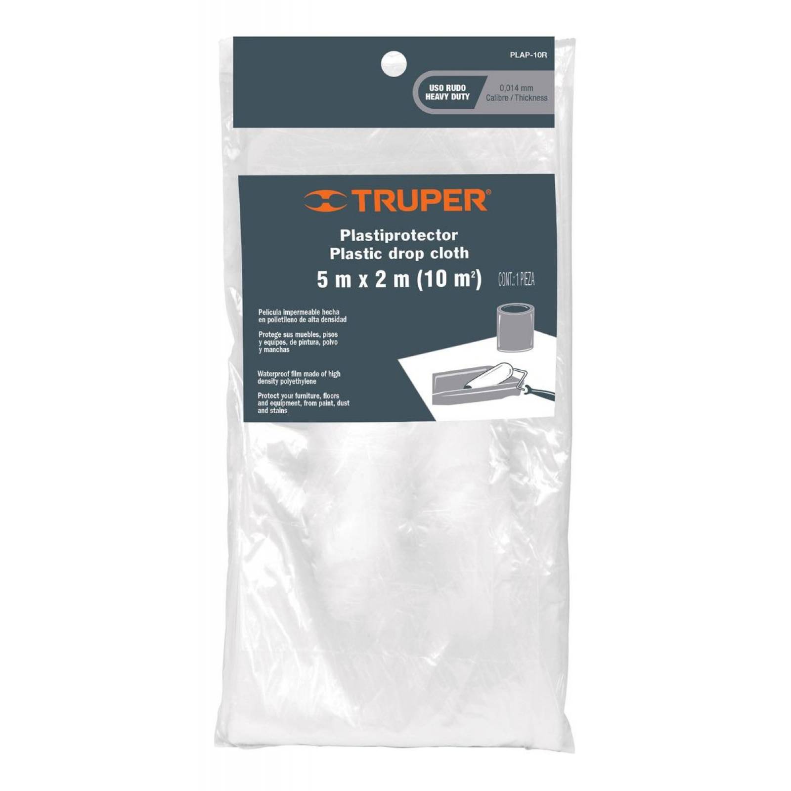 Plastiprotector 5 x 2 m, uso rudo, Truper 