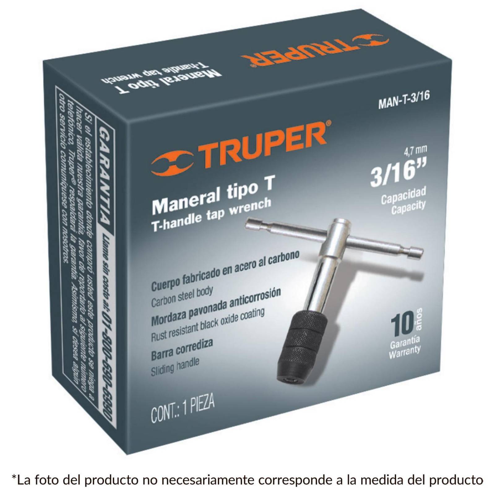 Maneral En T Para Machuelo 1/2' Truper 