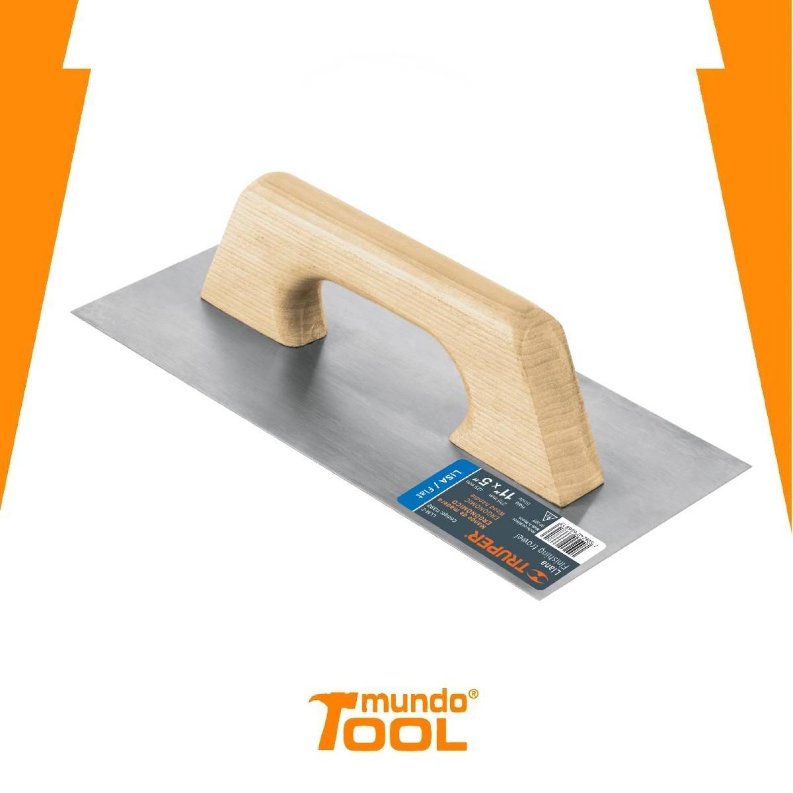 Llana, mango madera, canto recto, tipo español Truper 