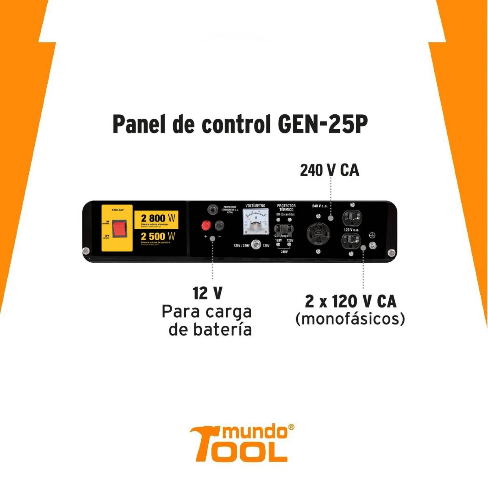 Generador portátil 2.8 kW motor a gasolina, Pretul 