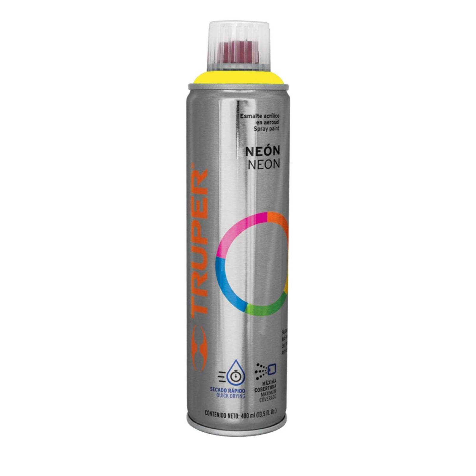 Pintura en aerosol fluorescente amarillo Truper