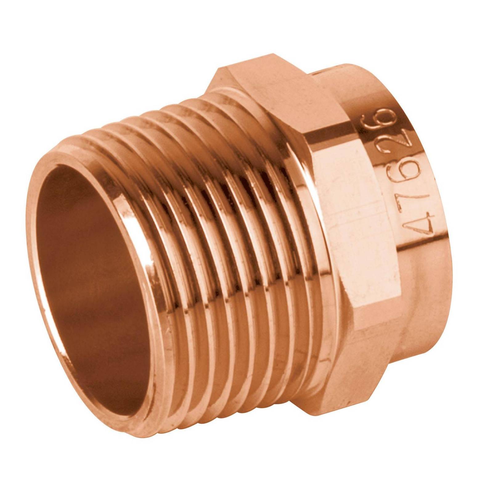 Conector de cobre, rosca exterior, 3/4', Basic Foset 