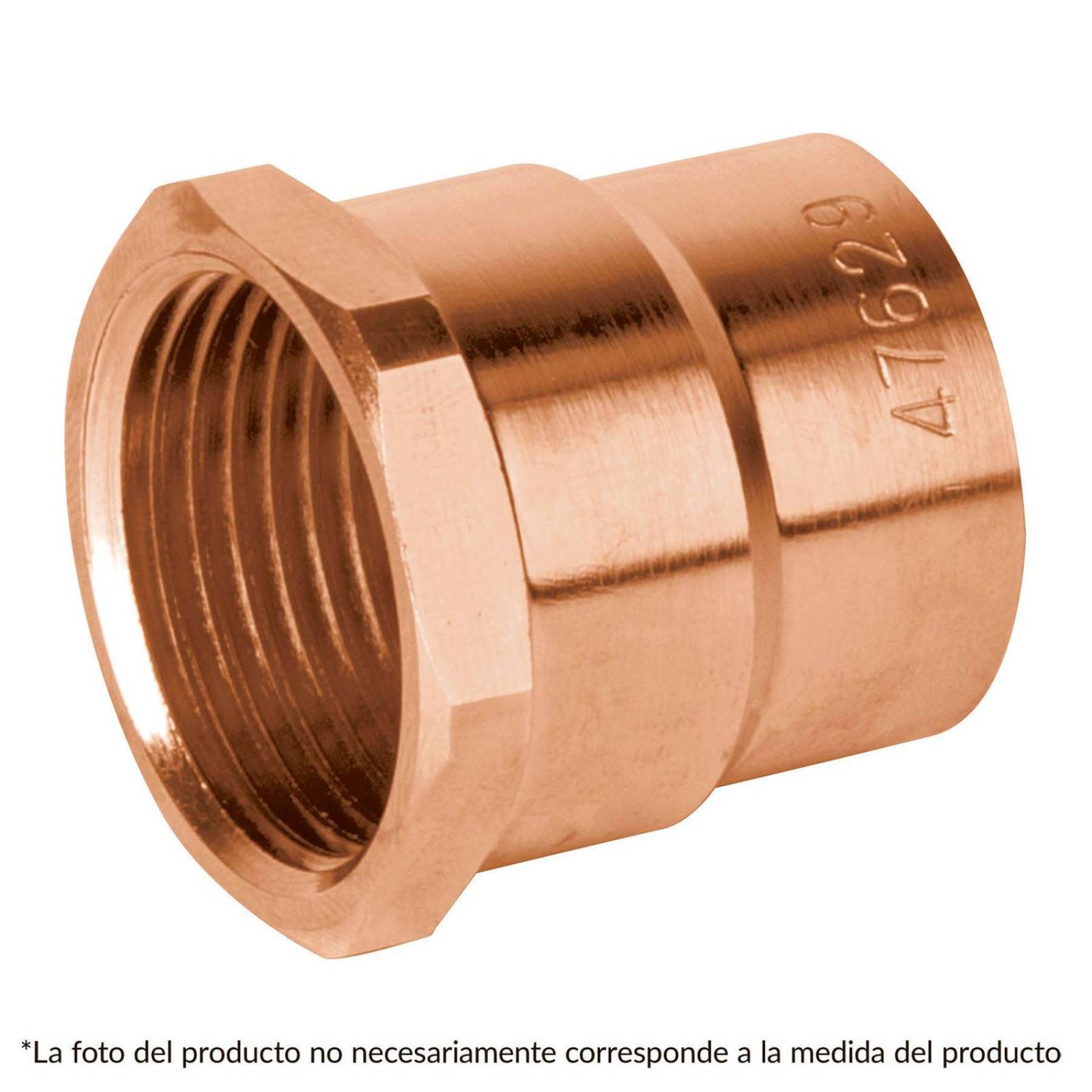 Conector de cobre, rosca interior, 1/2', Basic Foset 