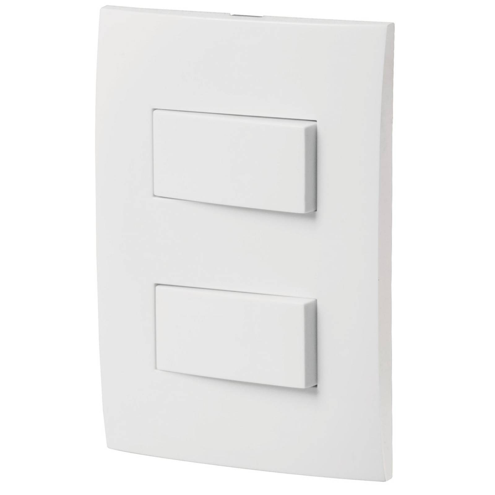 Placa armada interruptor sencillo y escalera, Oslo, blanco Volteck 