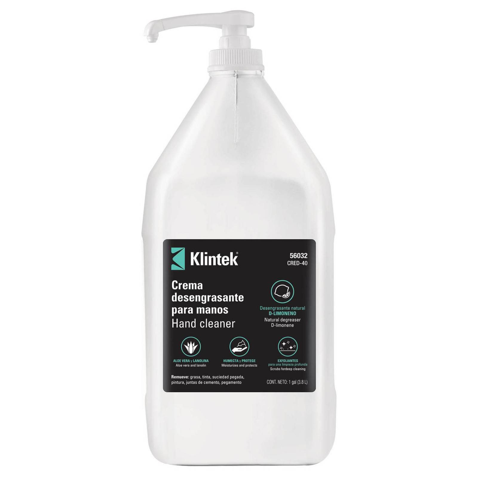 Crema limpiadora y desengrasante para manos, 3.8 L