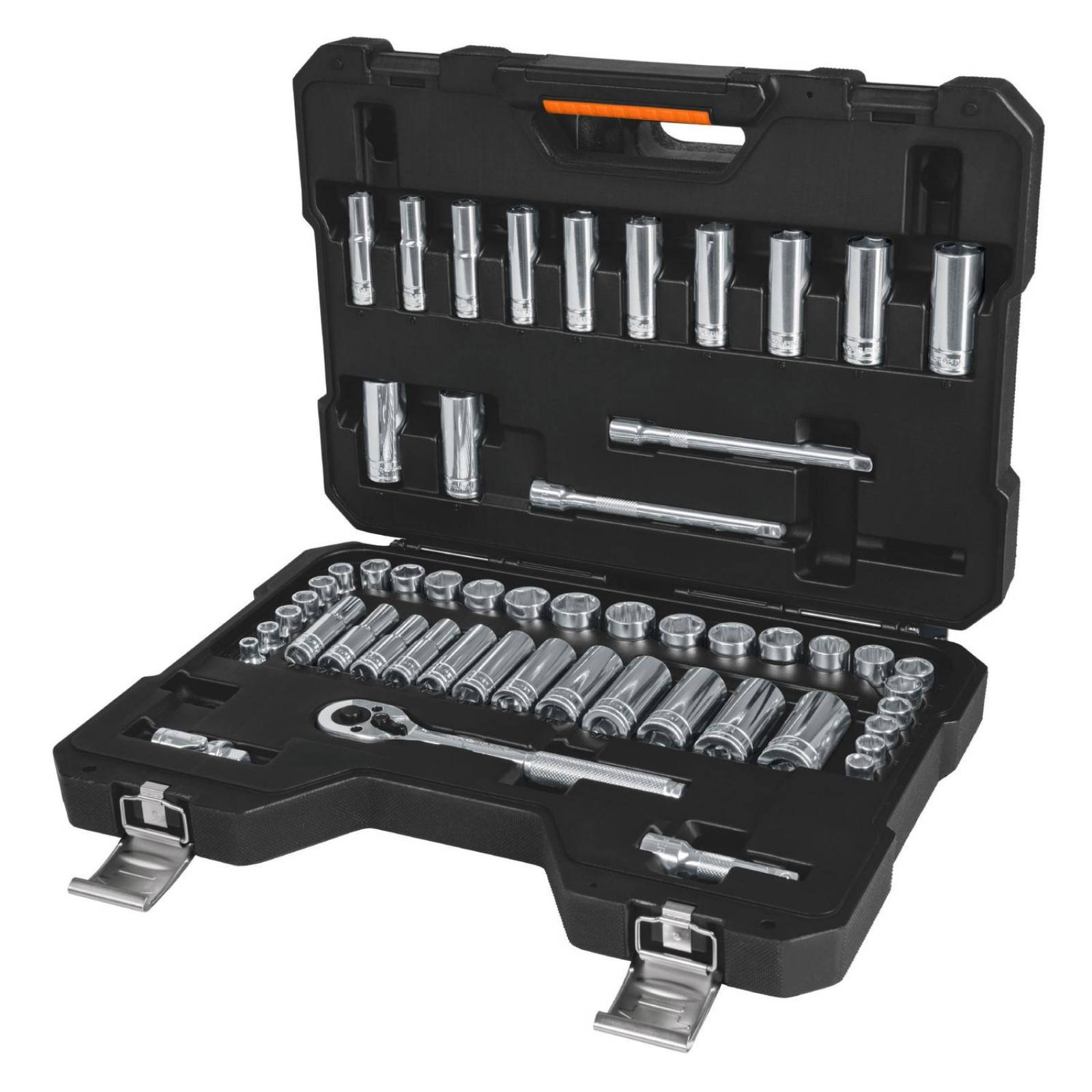 Juego de autoclé cuadro 3/8', 53 piezas, std y mm Truper 