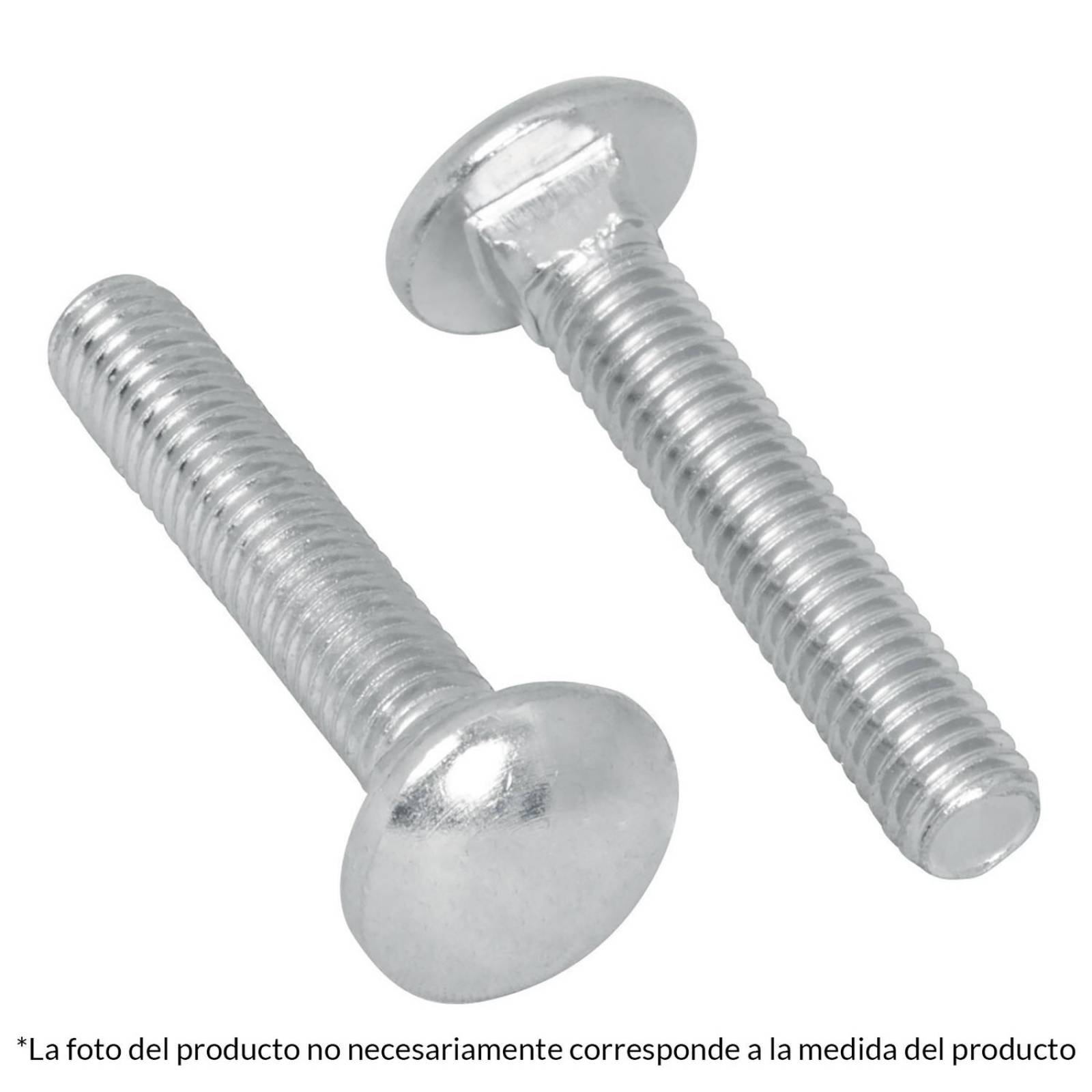 Tornillo Tipo Coche Galvanizado 3/8 X 1' 40pz Fiero