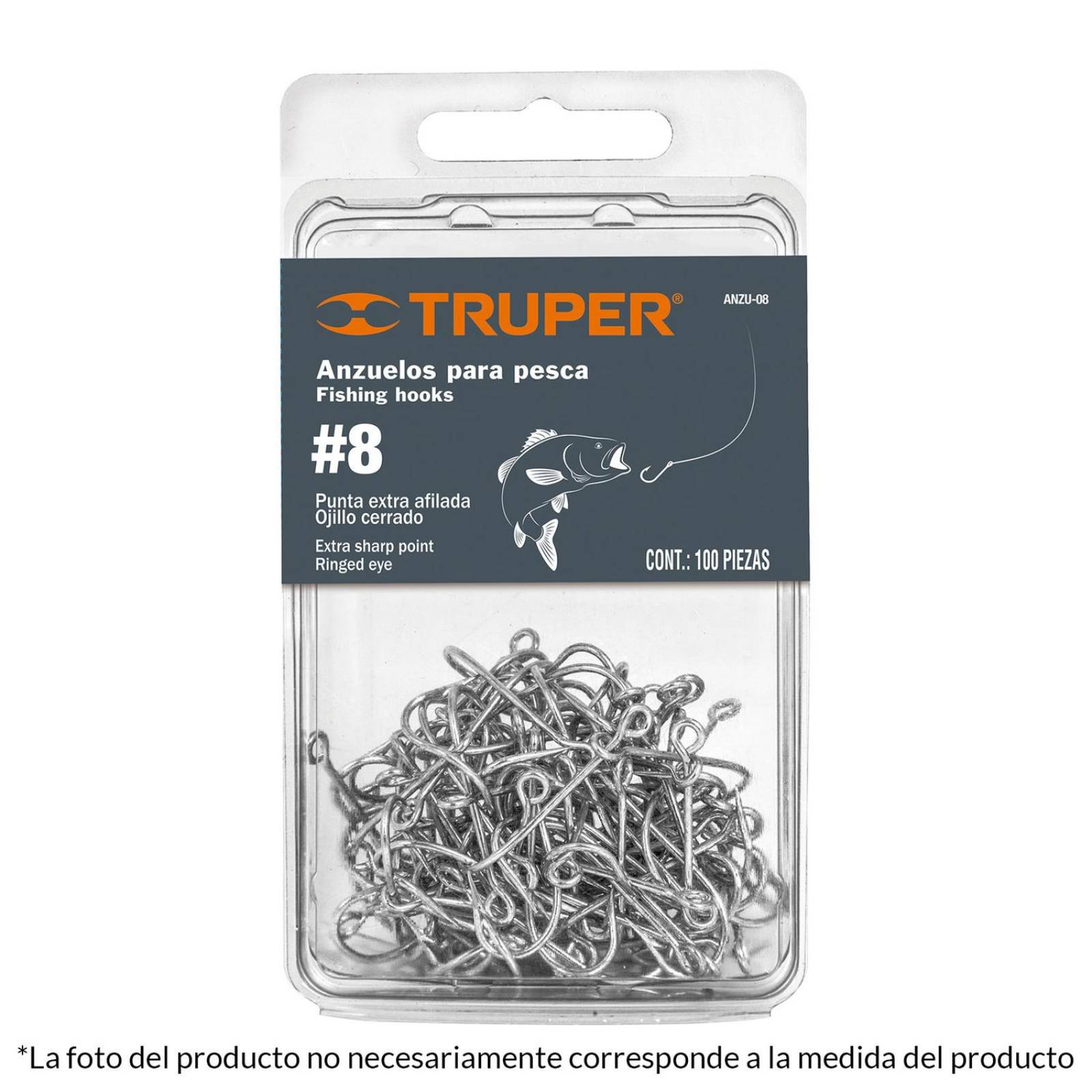 Anzuelo Para Pesca # 11 100 Piezas Truper 