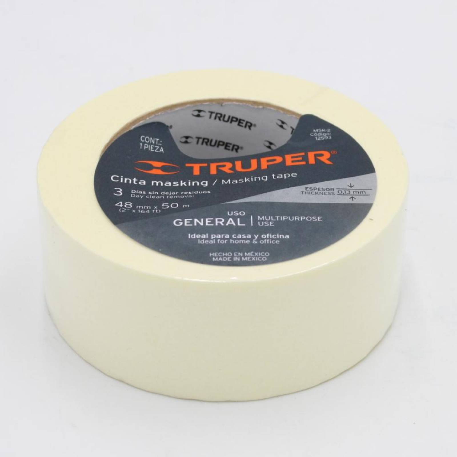 Cinta masking tape de 2" x 50 m, Truper 