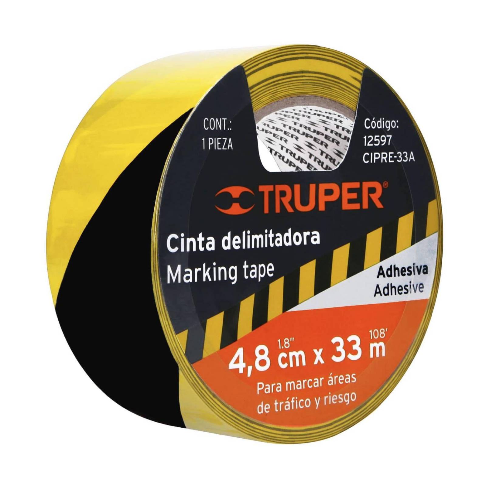 Cinta De Precaución 18m Amarilla Truper 