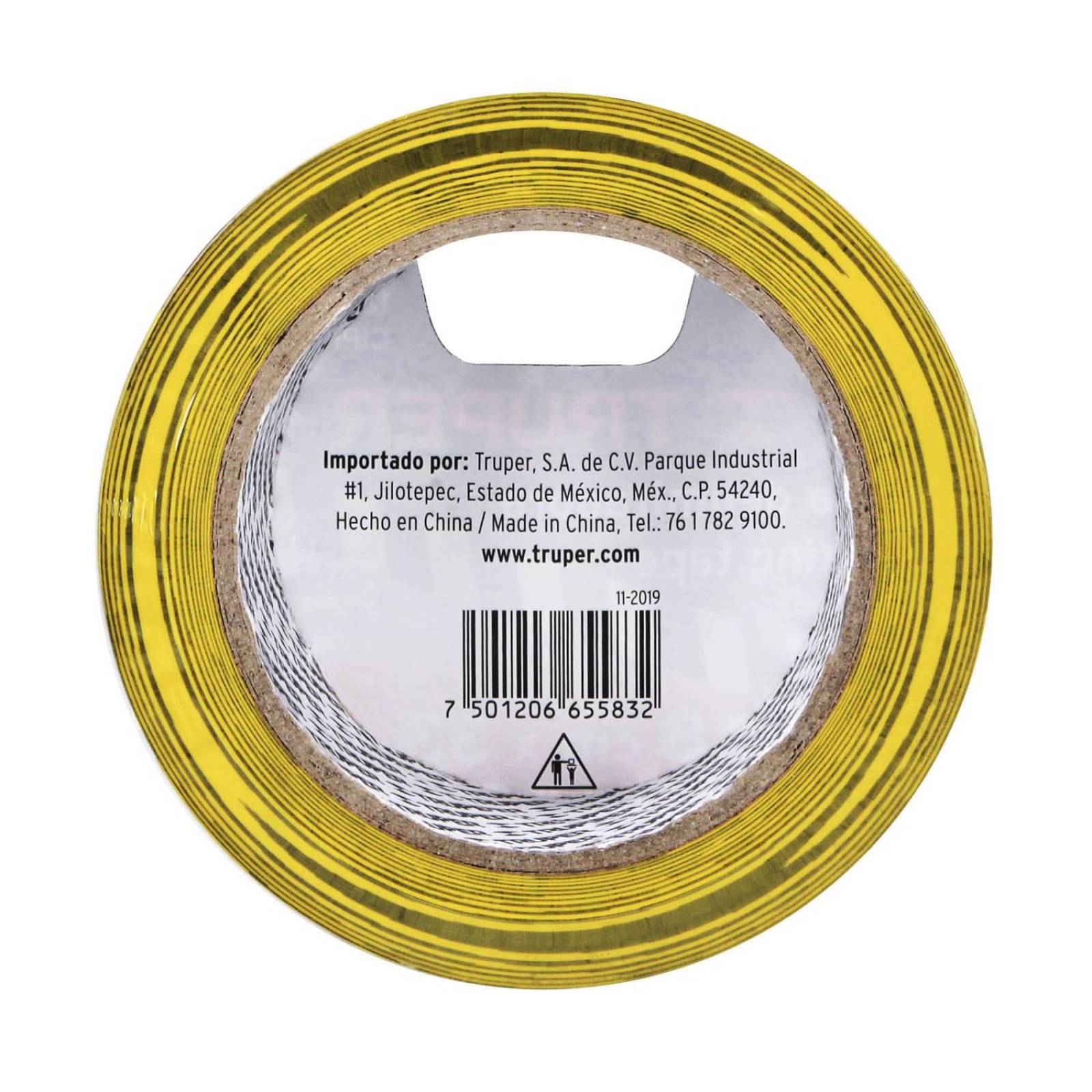 Cinta De Precaución 18m Amarilla Truper 