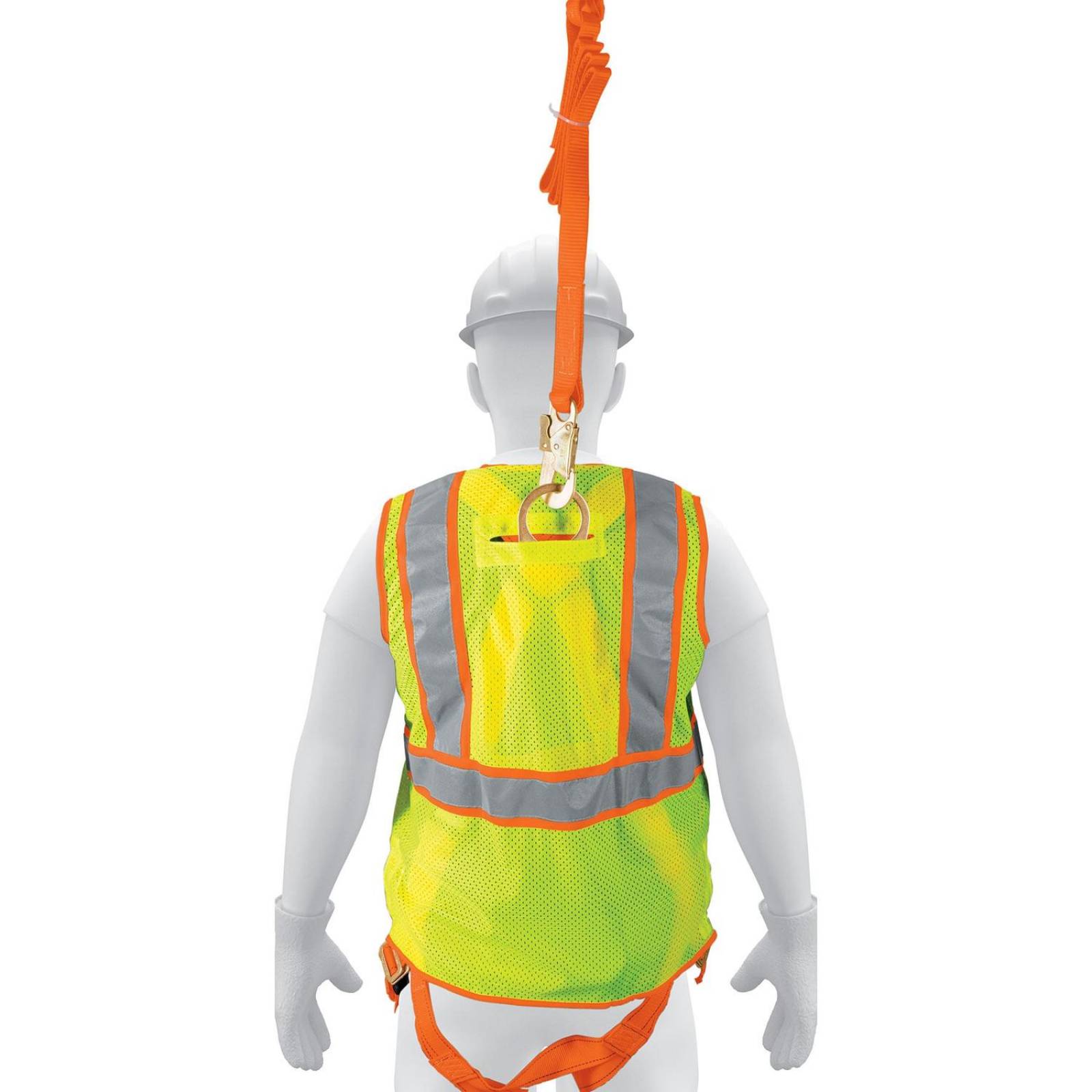 Chaleco de seguridad para arnés, alta visibilidad, verde 