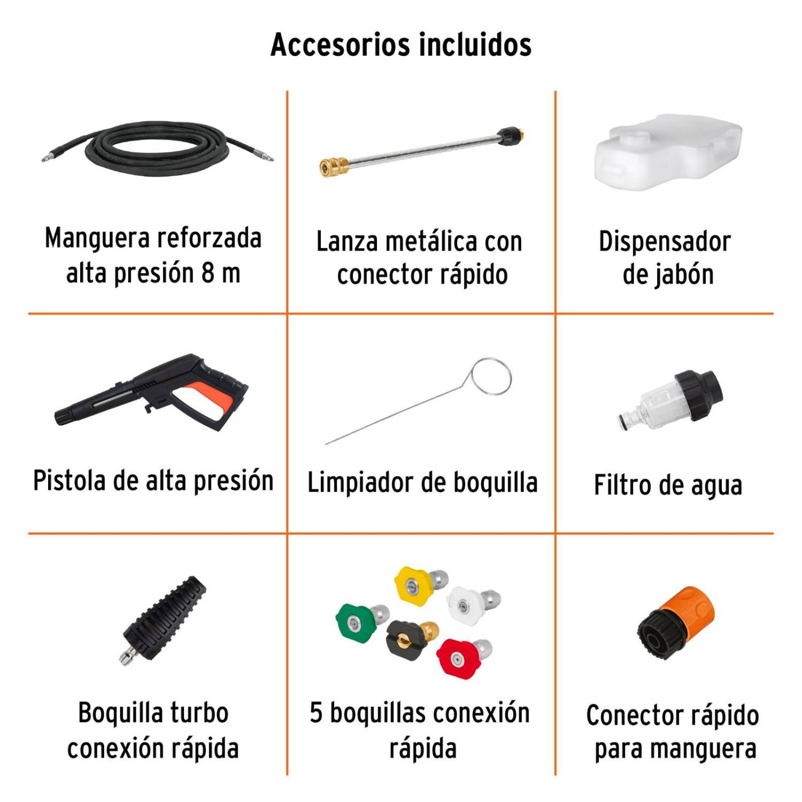 Hidrolavadora eléctrica,2000 PSI, motor de inducción, Expert