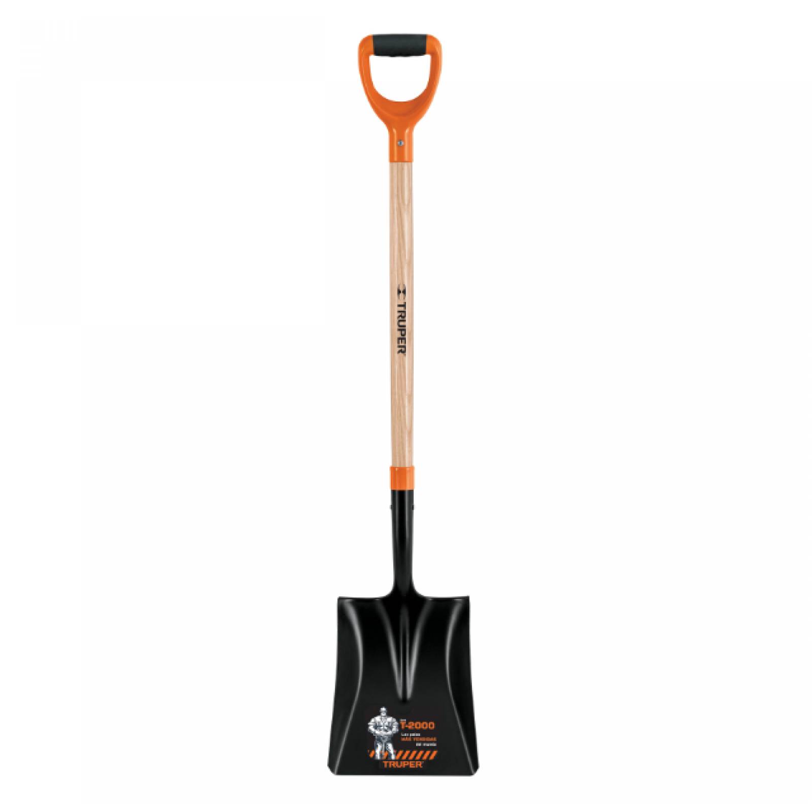 Pala cuadrada T-2000, puño offset "Y", mango 36", Truper 