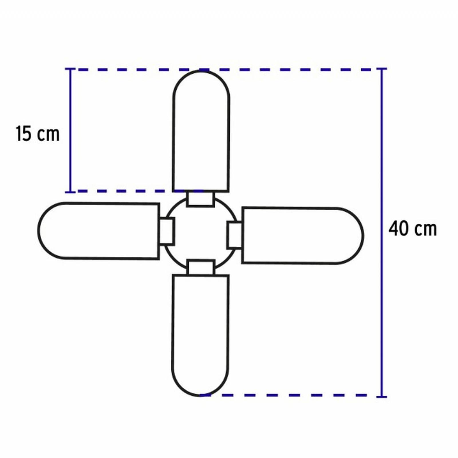 Lámpara LED 32W tipo ventilador, 4 aspas ajustables, Volteck 
