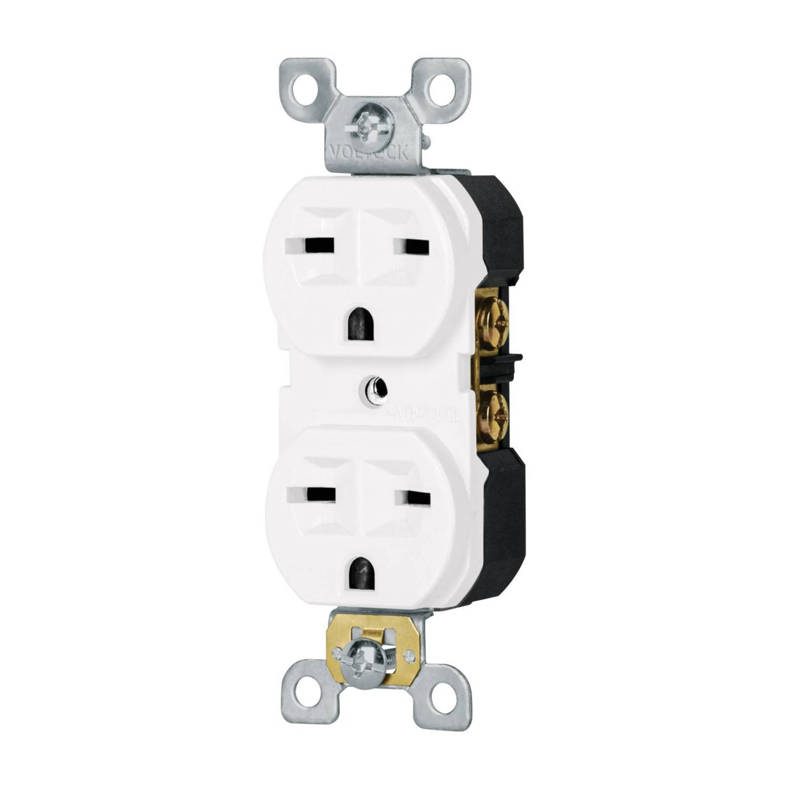 Contacto dúplex, cara de chino, Standard, blanco, Volteck 