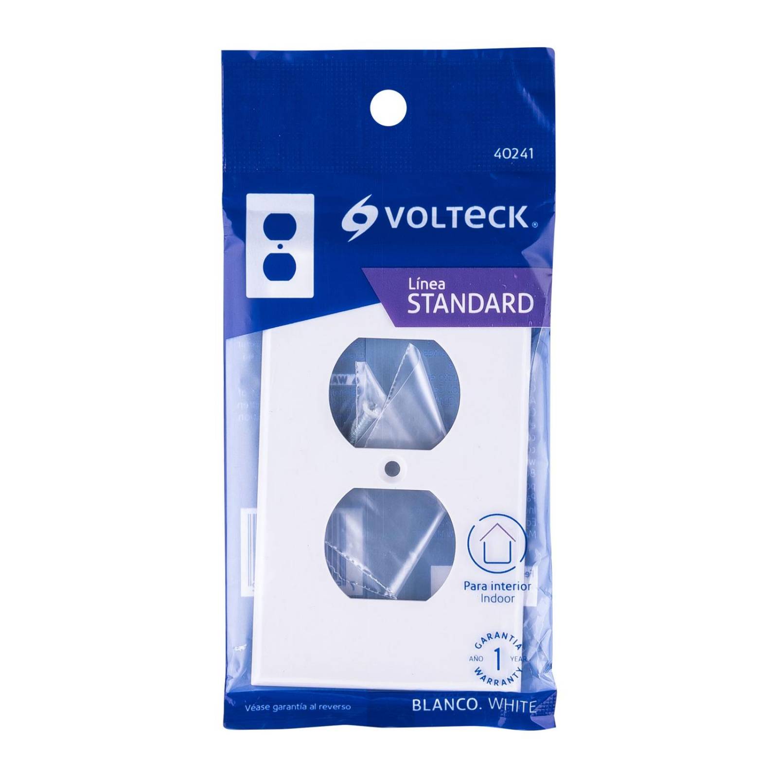 Placa, de ABS, Standard, Blanco 