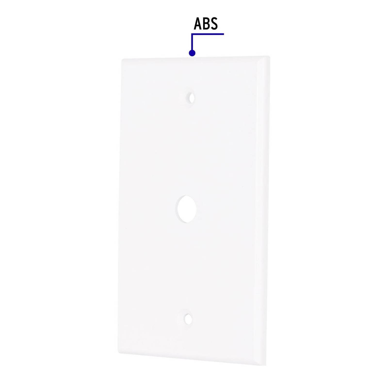 Placa de ABS pasacable, Standard, blanco, Volteck 