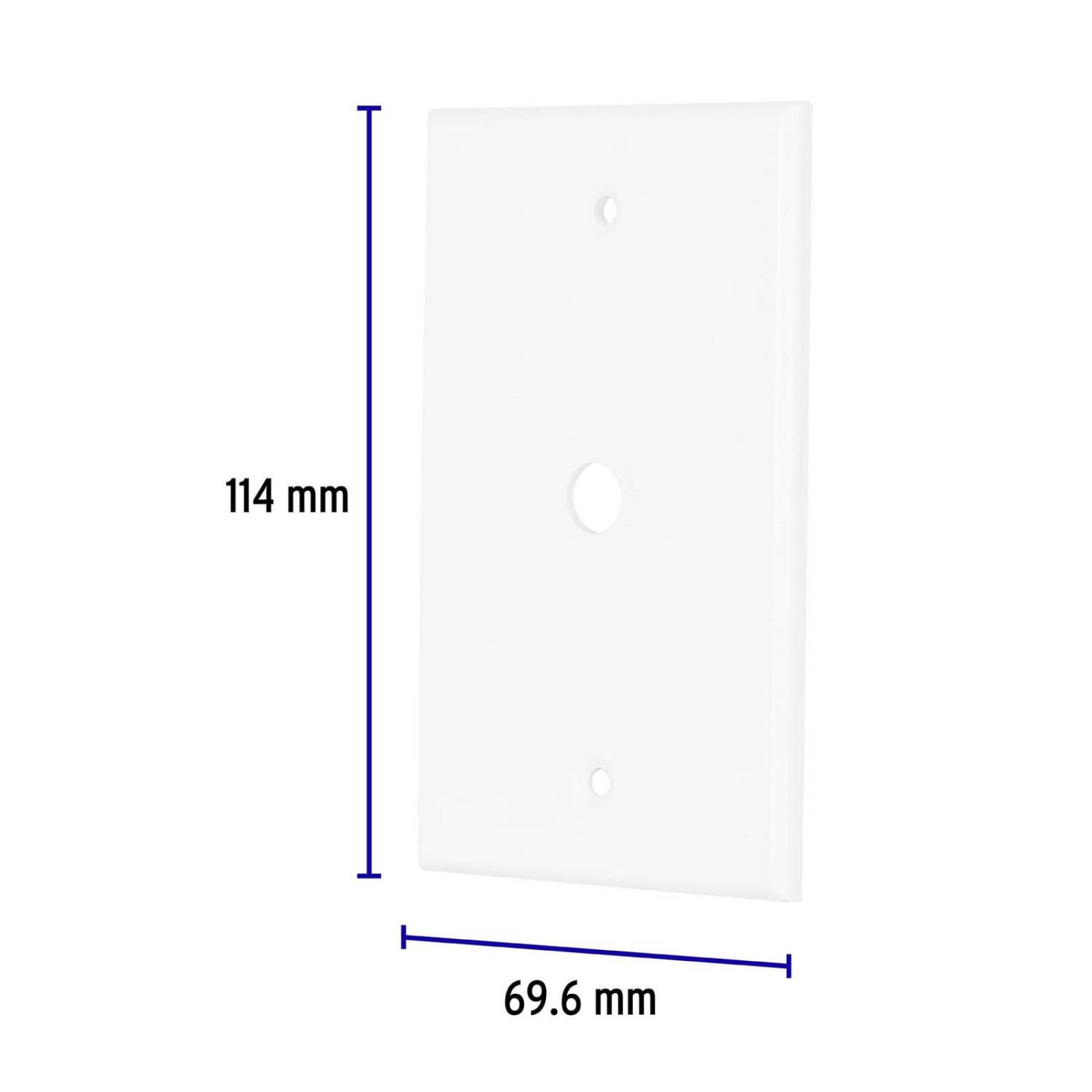 Placa de ABS pasacable, Standard, blanco, Volteck 