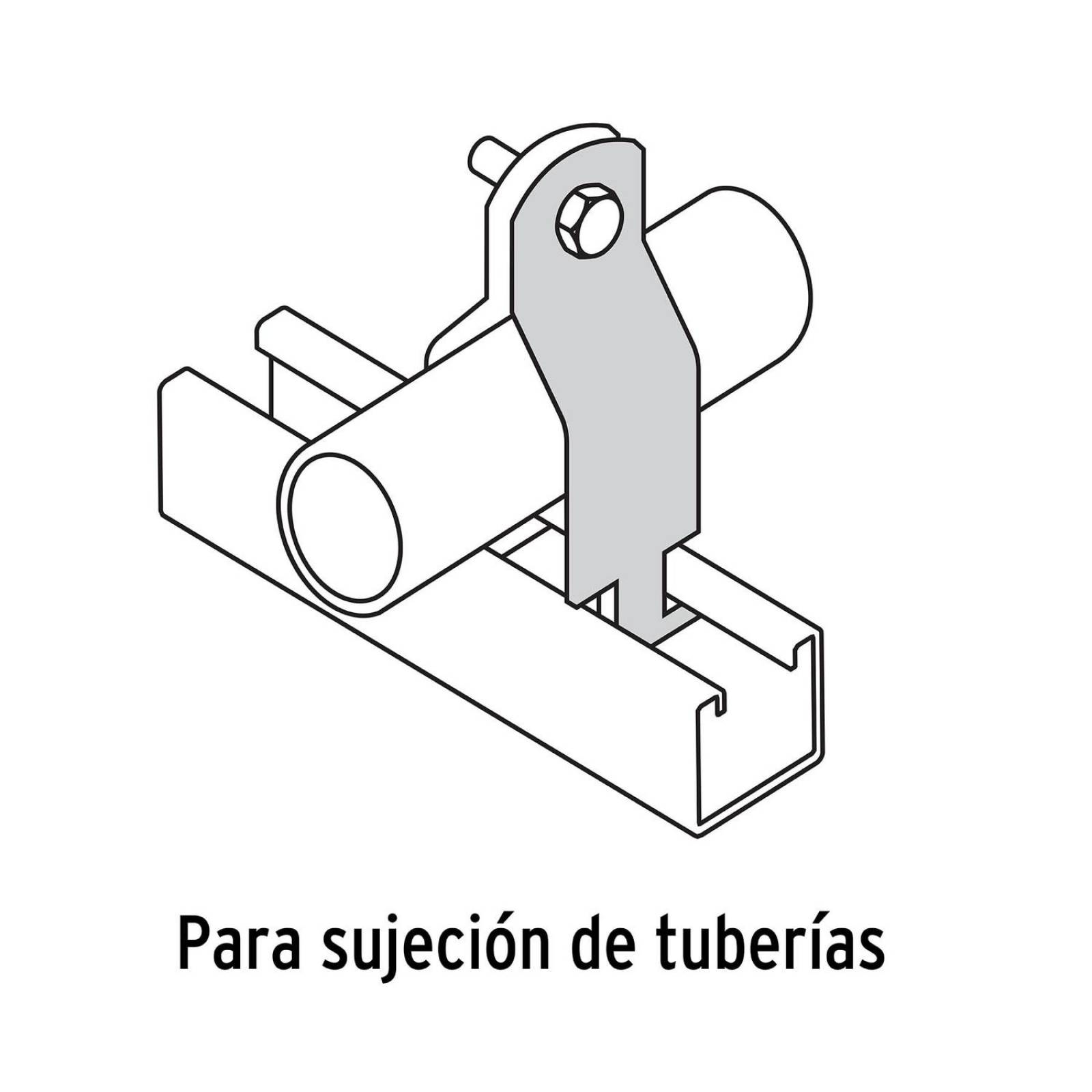 Abrazadera para unicanal, 3/4", Volteck 