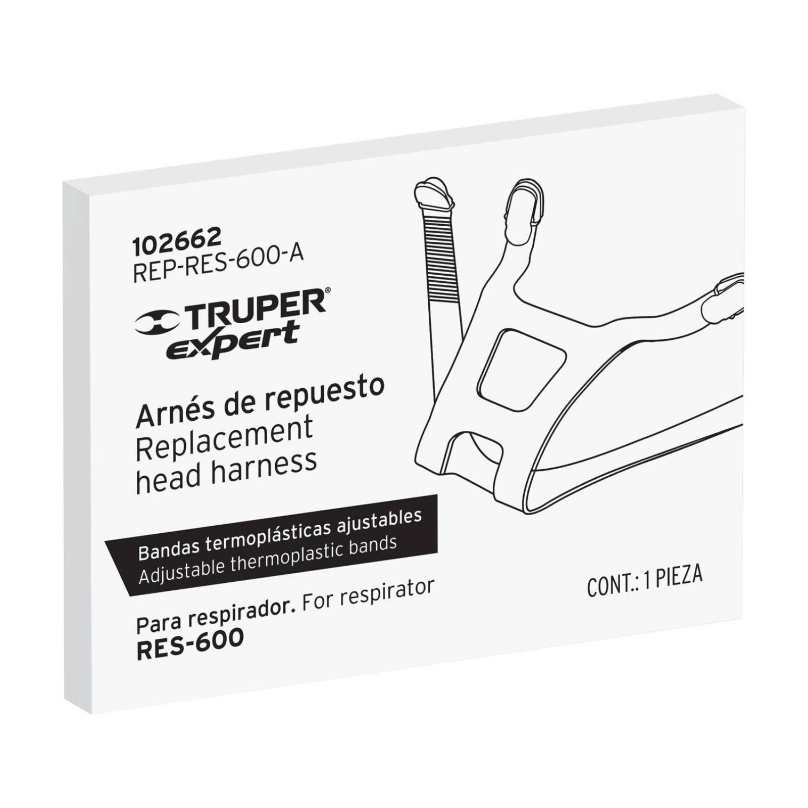 Arnés de repuesto para respirador RES-600, Truper 