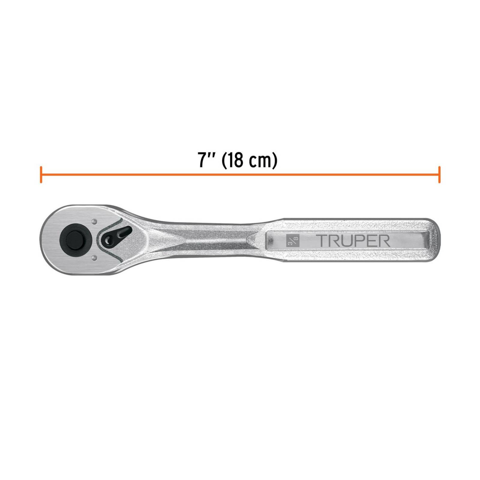 Matraca liberación rápida 72 dientes, cuadro 3/8", Truper 