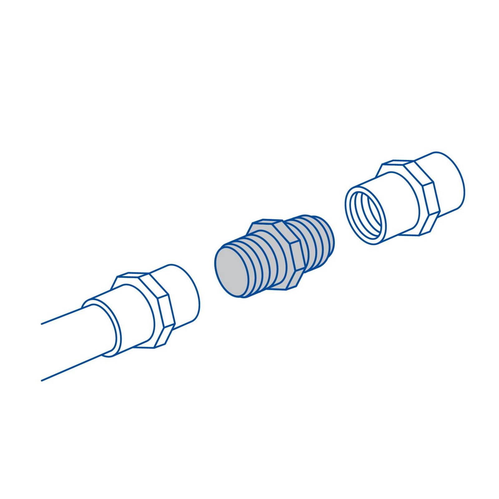 Niple corrido 1/2" de polipropileno, Foset 