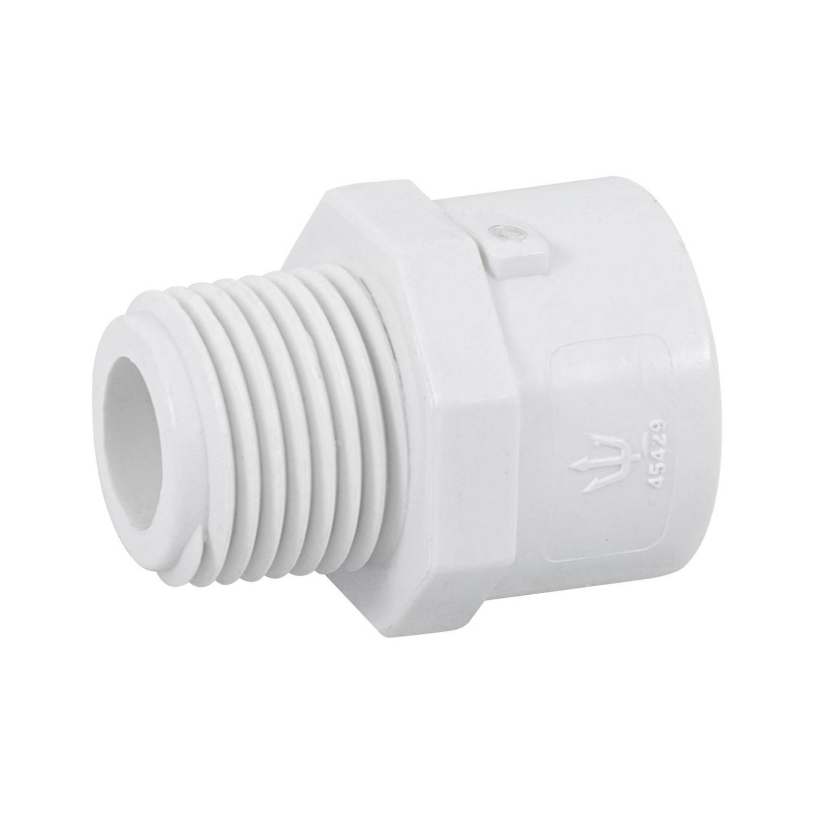Adaptador macho de PVC de 1/2", Foset 