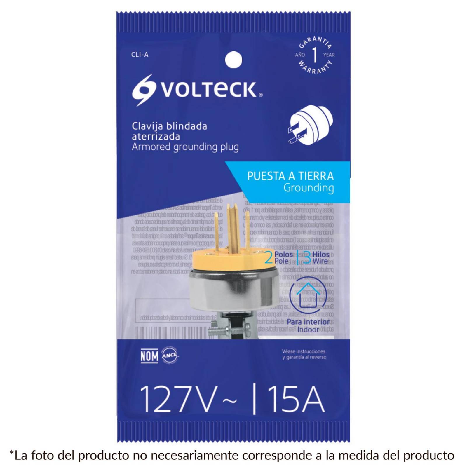 Contacto Blindado 2 Polos 3 Hilos Volteck 